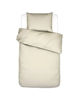 ESSENZA | Satin Bettwäsche 70x90cm / 140x200cm COLETTA Moss | beige